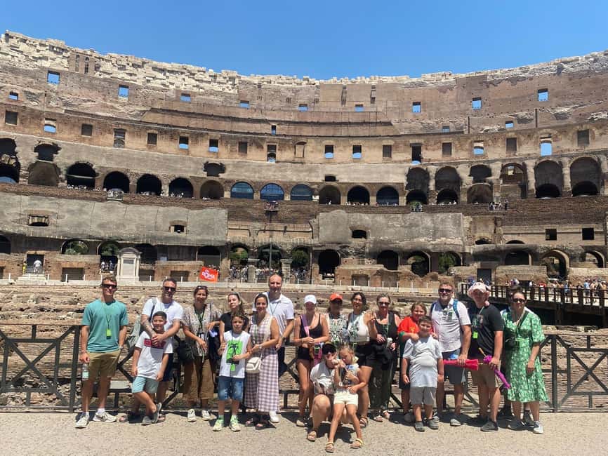 Colosseum with Arena, Roman Forum, and Palatine Hill tour - Headsets, language options, and the 3-hour flow