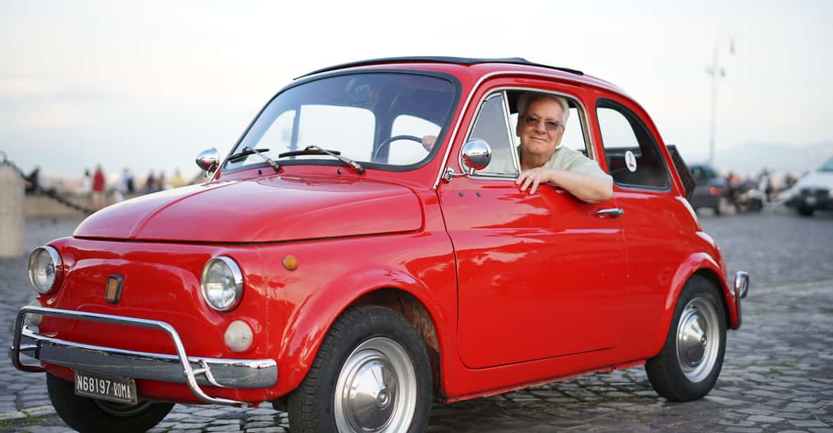 Explore Rome in Style by A Vintage Car Fiat 500 Tour - Terrazza del Gianicolo (and the Garibaldi Area) for a 20-Minute Rome View Break