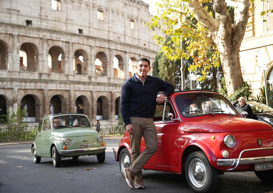 Professional Photoshoot with most Classic Fiat500 of Rome - What You Pay for at $106.20: Photos, Guide Time, and Convenience