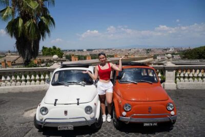Professional Photoshoot with most Classic Fiat500 of Rome - Meeting at Cafe Roma on Via del Colosseo