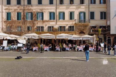 Ravioli Cooking Class in Rome - Piazza Navona - Getting started inside Ristorante Panzirone