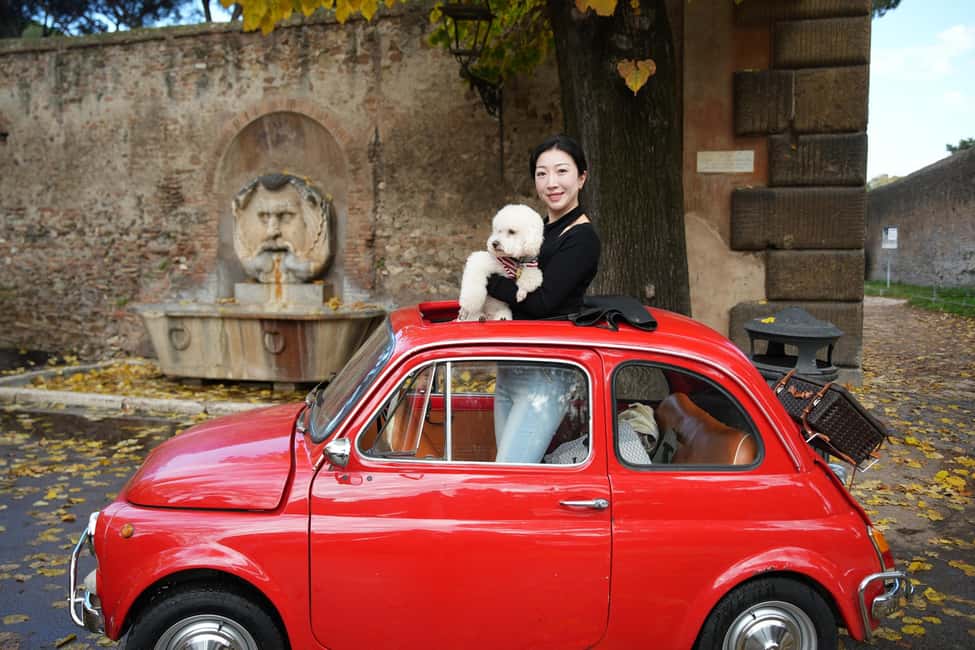 Roma: Fiat500 & Aperol Spritz Photo tour - Fontana dell’Acqua Paola: Baroque fountain photos, short and sweet