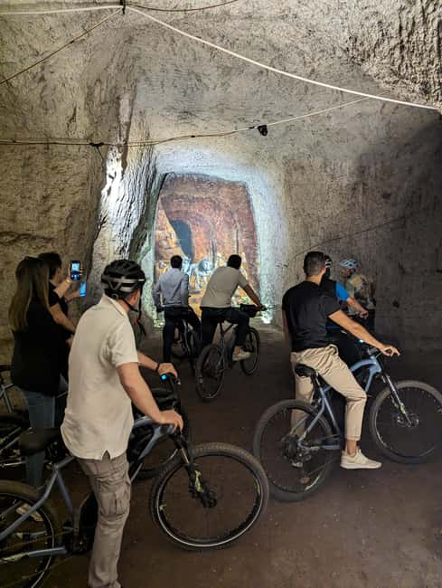 Rome: Appia Antica & Ancient Underground Labyrinth by Ebike - Parco degli Acquedotti photo stop: aqueduct vibes that make sense on foot and bike