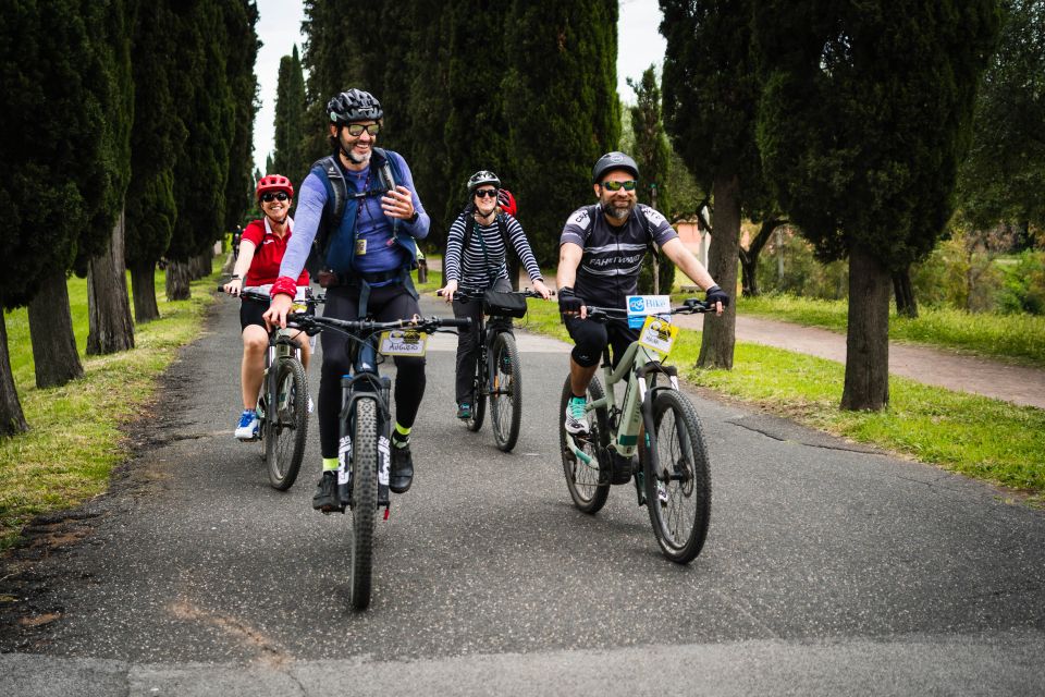 Rome: Appian Way Guided Tour on E-Bike with italian Aperitif - From Viale della Piramide Cestia to the Old Roman Road