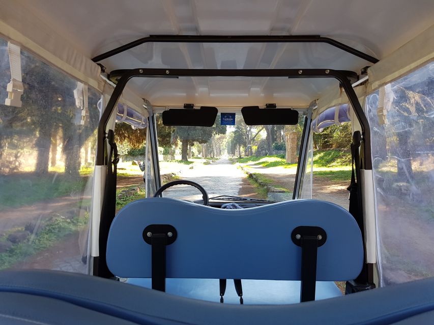 Rome: Appian Way Private Tour by Golf Cart -Official Partner - Appian Way walking moments on ancient cobbles