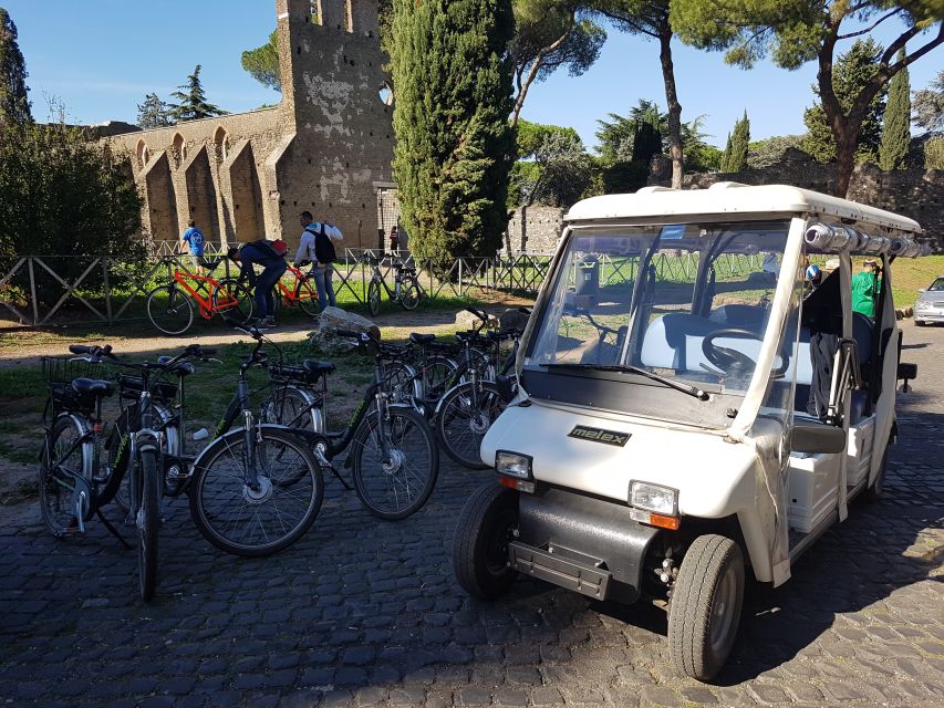 Rome: Appian Way Private Tour by Golf Cart -Official Partner - Optional catacombs drop-off and the limits of the included access