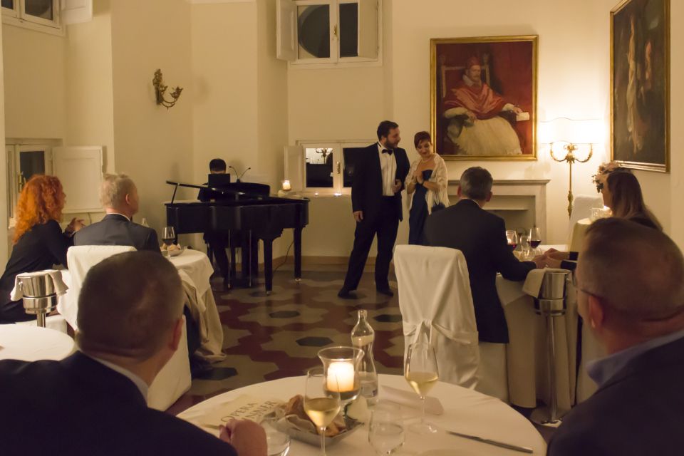 Rome: Dinner and Opera Performance at Palazzo Pamphili - From Terrazza Borromini to the Innocenzo X Hall: the timeline you’ll follow