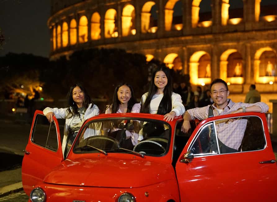 Rome: Night Tour in a Vintage Fiat 500 with Aperol Spritz - Key highlights you should care about