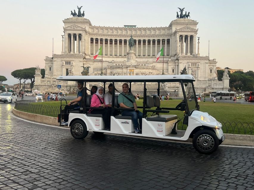 Rome: Private Golf Cart City Highlights Tour - Trevi Fountain With a Guided Moment: Enough Time to Understand It, Not Just Shoot It