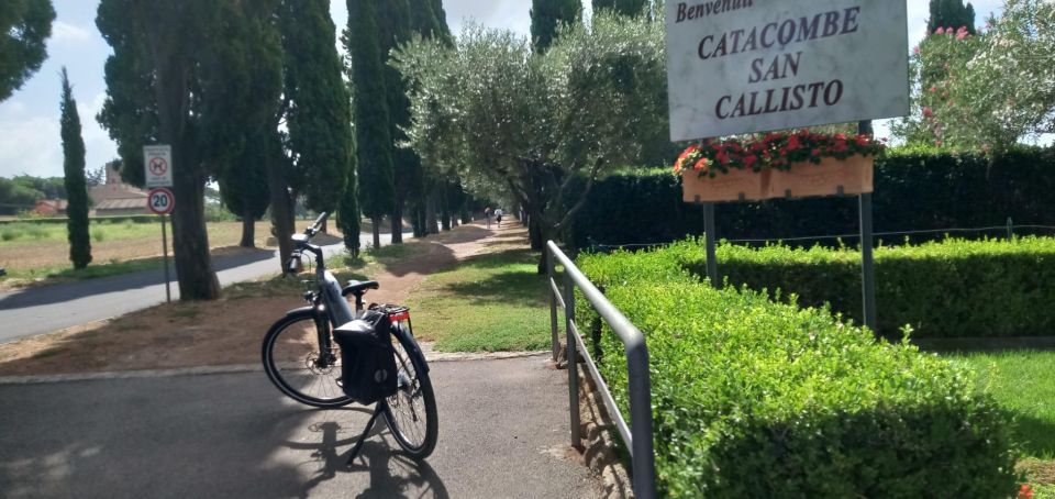 Rome: Tour by Top E-bike Ancient Appian Way Catacombs Aqueducts - Egeria at L’Acqua Santa di Roma: Break Time, Snacks, and Shopping